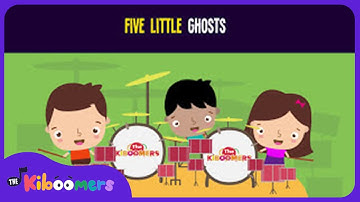 5 Little Ghosts Halloween Lyric Video - The Kiboomers Preschool Songs & Nursery Rhymes