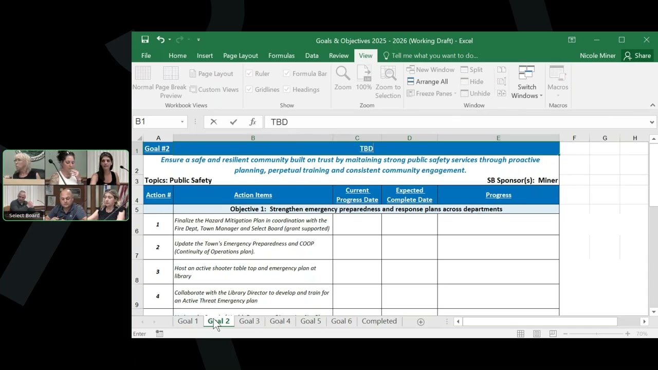 Belchertown Select Board Special Meeting - August 3, 2025 (Virtual Meeting Spreadsheet View)