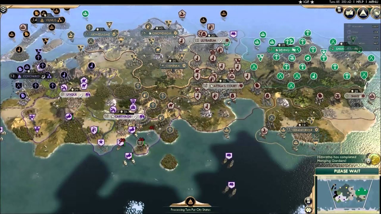 Civ 5 - AI Timelapse: Round 1 Group 1 - YouTube