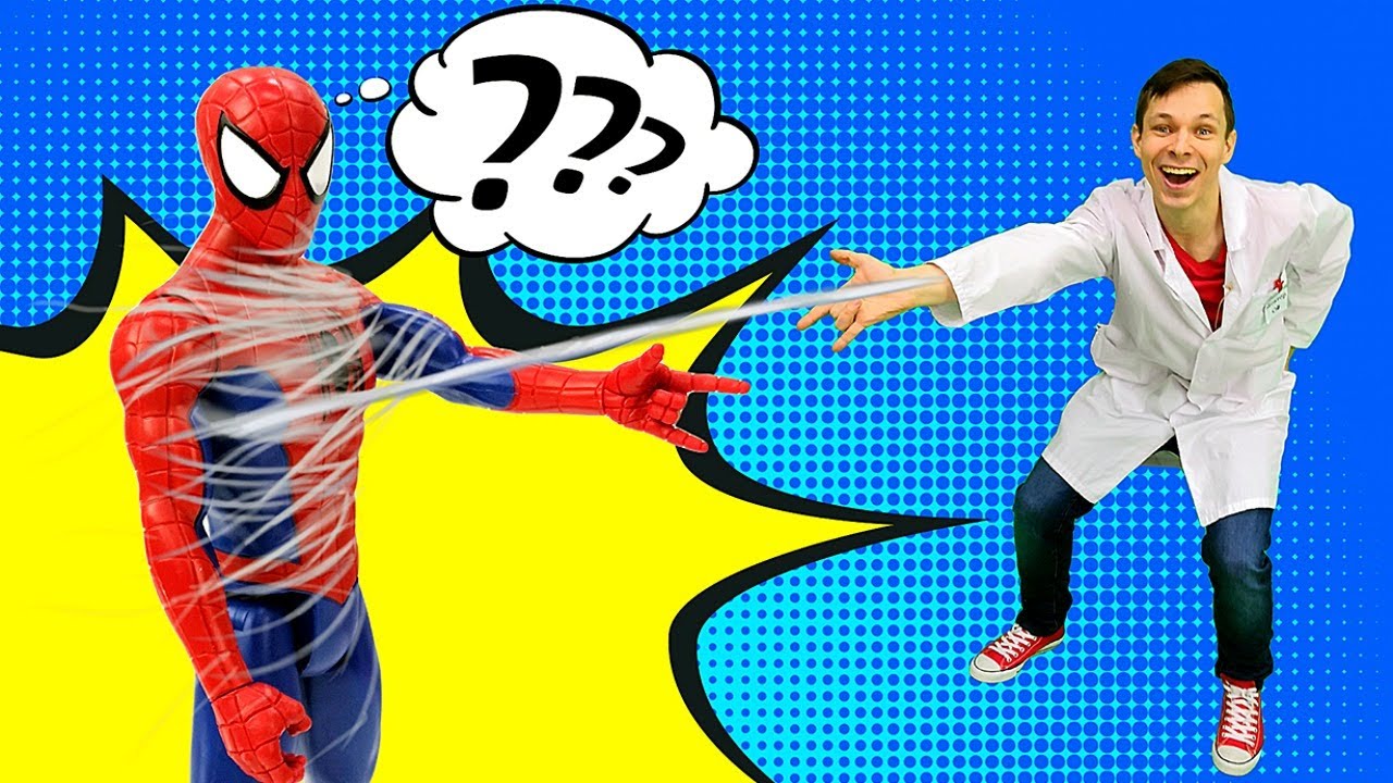 ⁣Игры для мальчиков – У Человека Паука проблемы с паутиной! – Супергерои в видео с игрушками.