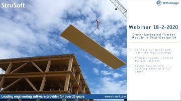CLT in FEM-Design 19 (Webinar The 18th of February 2020)