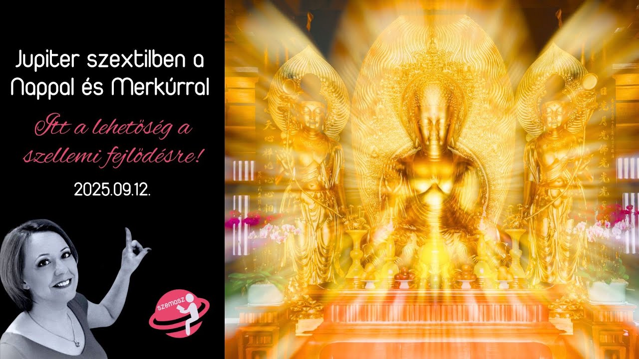🎈 Itt a lehetőség a szellemi fejlődésre! –Jupiter szextil Nappal/Merkúrral ✨ #spiritualitás #tanulás