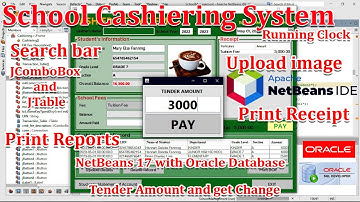 Basic School Management System - Cashiering System Java Programming Netbeans