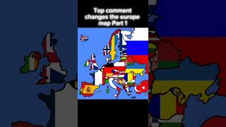 Top comment changes the europe map Part 1 #geography #viral #shorts #europe #map