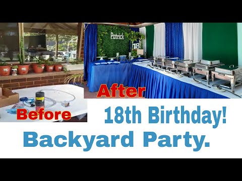 BACKYARD PARTY IDEA  18th birthday backyard decoration  Lenz Party