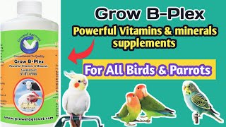 Grow B-Plex Powerful Vitamins & Minerals supplements For Birds | Multivitamin For Cockatiel,Budgies screenshot 4