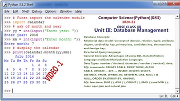 Database Management|Computer Science Class 12 | 2020-21 | Unit-3| Video- 1