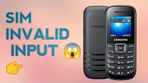 Samsung E1200Y Sim Invalid Input Problem Solve ✅✅