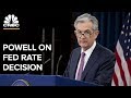 Fed Chair Jerome Powell speaks to media following interest rate decision – 06/19/2019