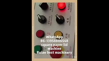 Square shape paper cup lid machine working video 86-13958886548