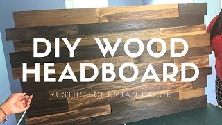 DIY Inexpensive Rustic Headboard | Beanie Jean This DIY Headboard came out great!! Easy and relatively fast project to do that will make any bed stand out! I