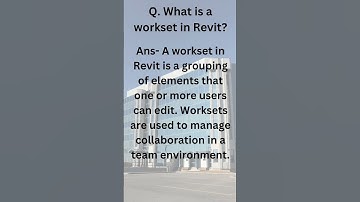What is a workset in Revit?#shortsfeed #shorts #interviewquestions #revit #viralshort #trendingshort