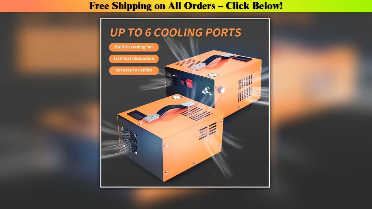 OWJHE 4500Psi 30Mbar Portable PCP Air Compressor Pump 12VDC/110V/220V Power Oil/Water-Free High