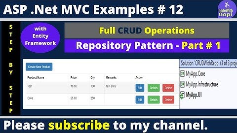 🔥Master Complete CRUD in ASP.NET MVC with Entity Framework & Repository Pattern |  [Part 1]