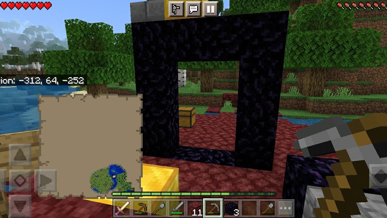 This ruined portal doesn't have a crying obsidian, so I can make a