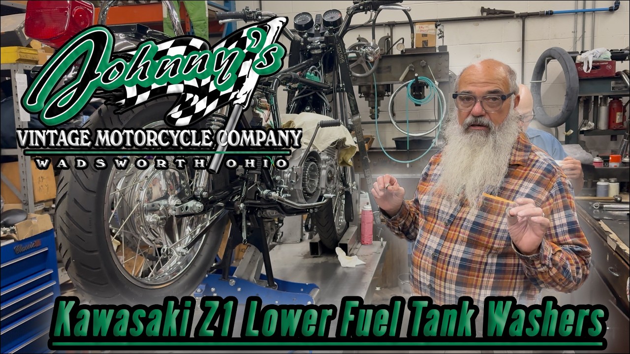 Kawasaki Z1 Lower Fuel Tank Washers By Johnny's - YouTube