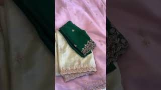 New Parvati Pure Soft Twills Malti Handwork Organza Saree With Rangoli Heavy Satin Blouse