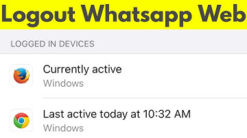 How To Logout Whatsapp Web From Android Mobile/IOS iPhone