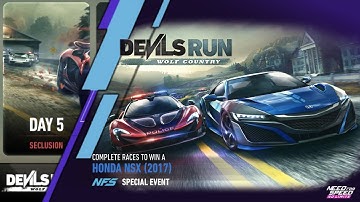 Honda NSX (2017)  Day 5  SECLUSION | NFS No Limits  Devil’s Run: Wolf Country