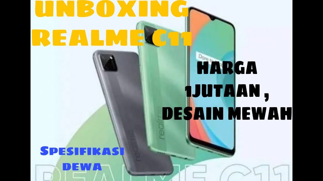 Rp 1jutaan dengan desain terkeren ! REALME C11 Indonesia, Unboxing