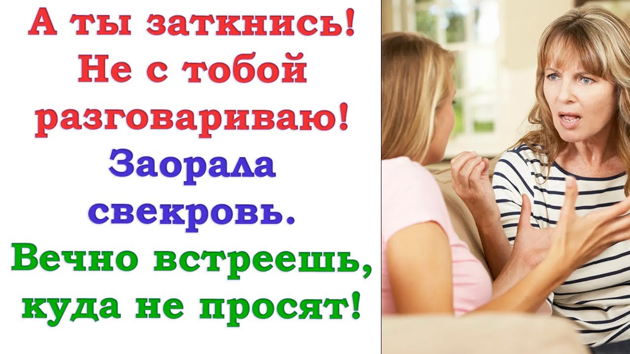 Не с тобой разговаривают - закричала свекровь. Вечно сына против меня ...