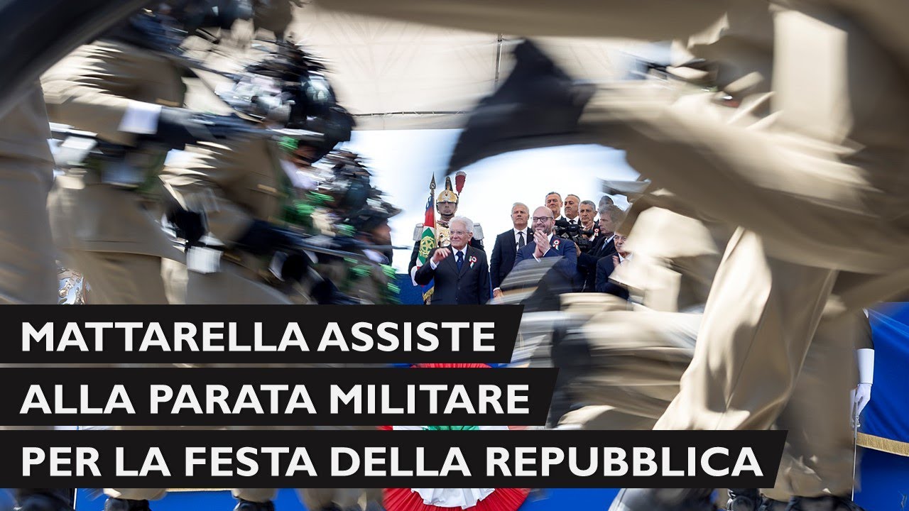 Il Presidente Mattarella alla parata militare in occasione della Festa Nazionale della Repubblica
