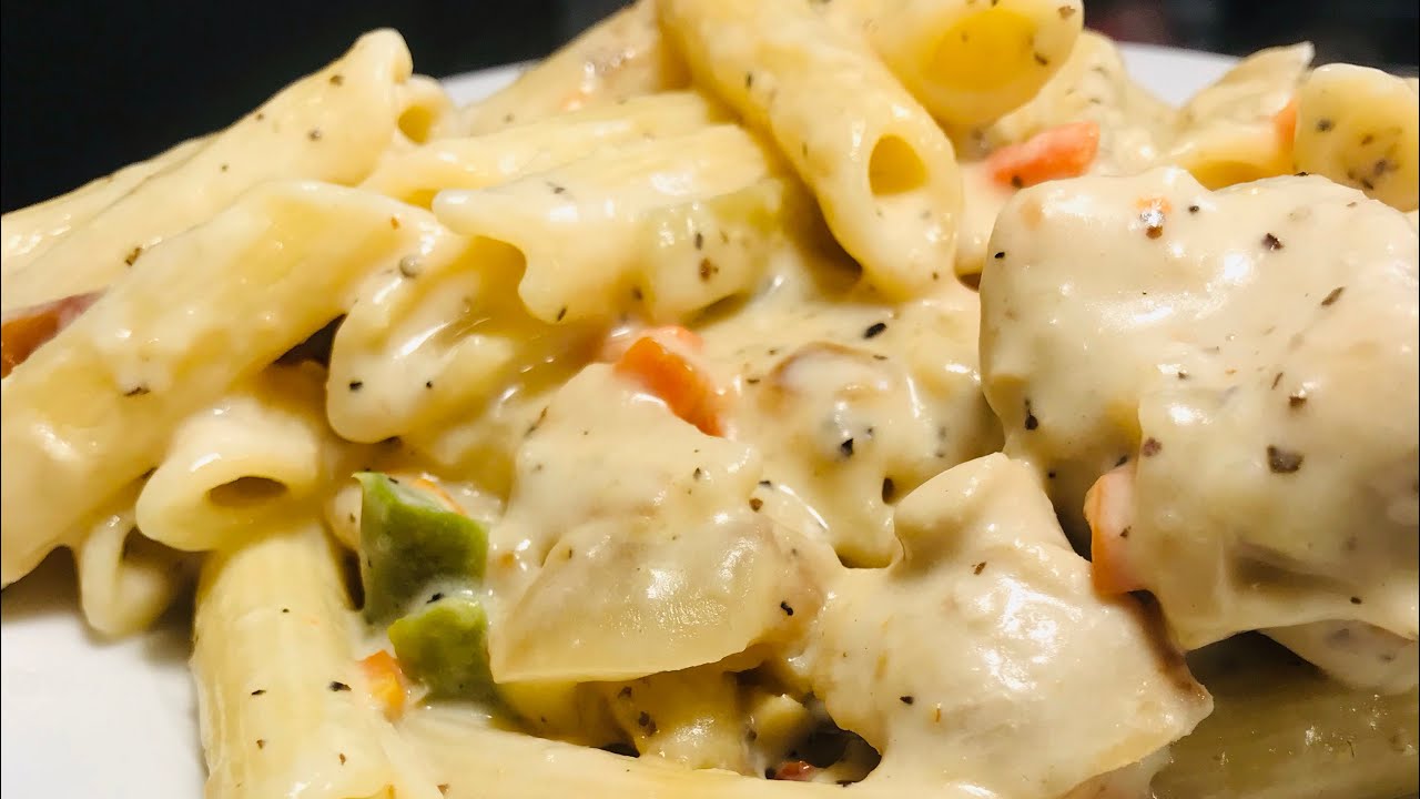 White sauce chicken pasta Chicken pasta White sauce pasta with