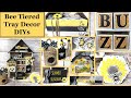 QUICK &amp; EASY BEE TIERED TRAY DECOR DIYS | DOLLAR TREE DIY | MAGNOLIA DESIGN CO