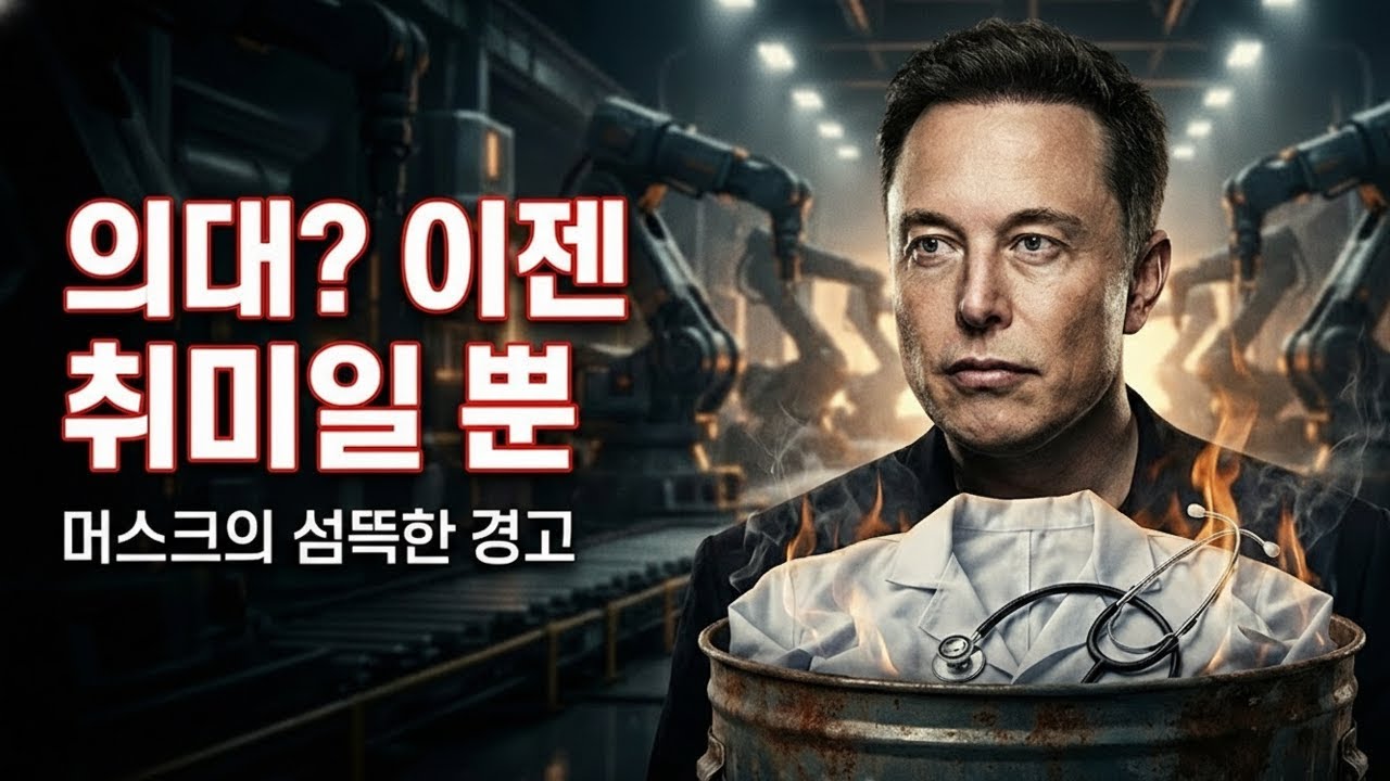 일론 머스크가 던진 섬뜩한 경고 "의대 진학은 이제 비싼 취미일 뿐이다"