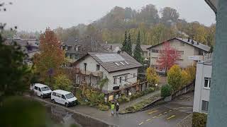 12 ноября 2023 Швейцария Бургдорф. Первый снег. Утро8:45