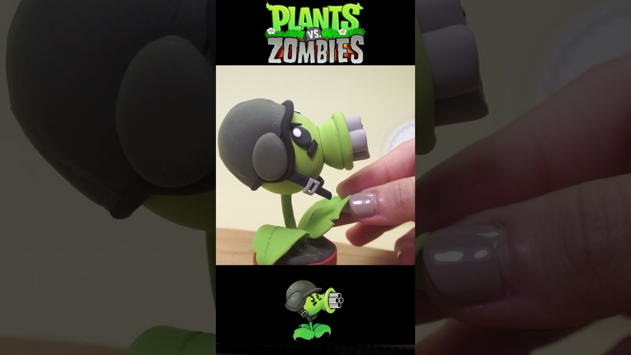 PLANTS VS ZOMBIES: Gatling Pea Clay 