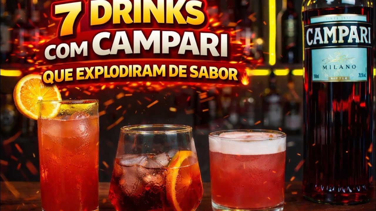 🍊🔥 7 DRINKS COM CAMPARI QUE TODO MUNDO PRECISA PROVAR | RECEITA 