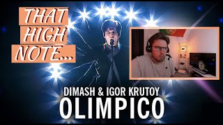 First Time Hearing - Dimash Kudaibergen & Igor Krutoy - Olimpico Reaction