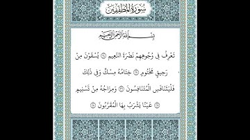 سورة المطففين ٢٤-٢٨