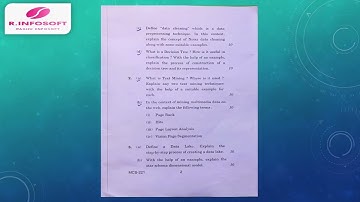 MCS 221  Question Paper    Data Warehousing and Data Mining    TEE December 2021