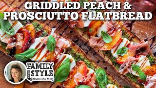 Peach & Prosciutto Flatbread on the Blackstone Griddle