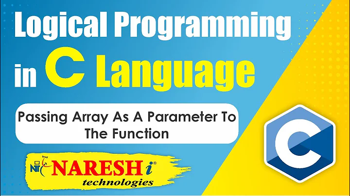 Passing Array as a Parameter to the Function | Logical Programming in C | by Mr.Srinivas