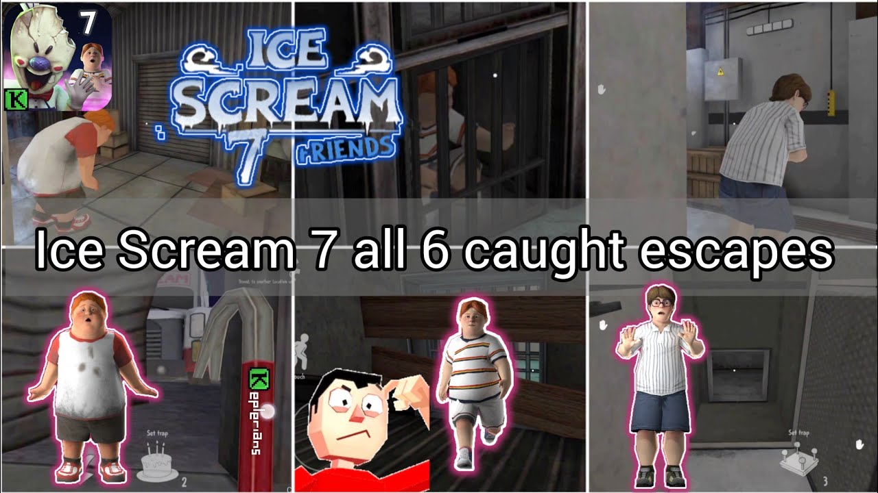 Ice Scream 7 all 6 caught escapes