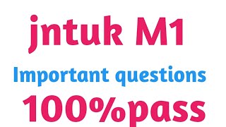 jntuk m1 unit 3 part 1