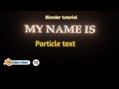 PARTICLE TEXT. Your Name in Lights Particle Text (Blender beginner tutorial)
