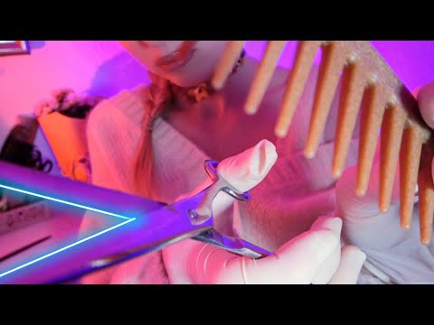 ASMR Haircut Roleplay in Barber Shop - Close up and Soft Spoken Version
