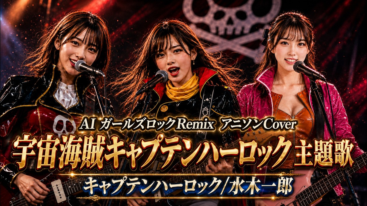 MV】宇宙海賊キャプテンハーロック 主題歌/AI Girls Rock Remix - YouTube