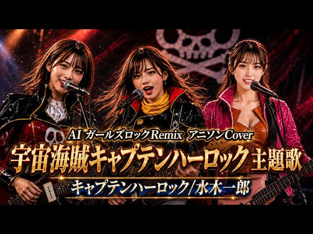 MV】宇宙海賊キャプテンハーロック 主題歌/AI Girls Rock Remix - YouTube