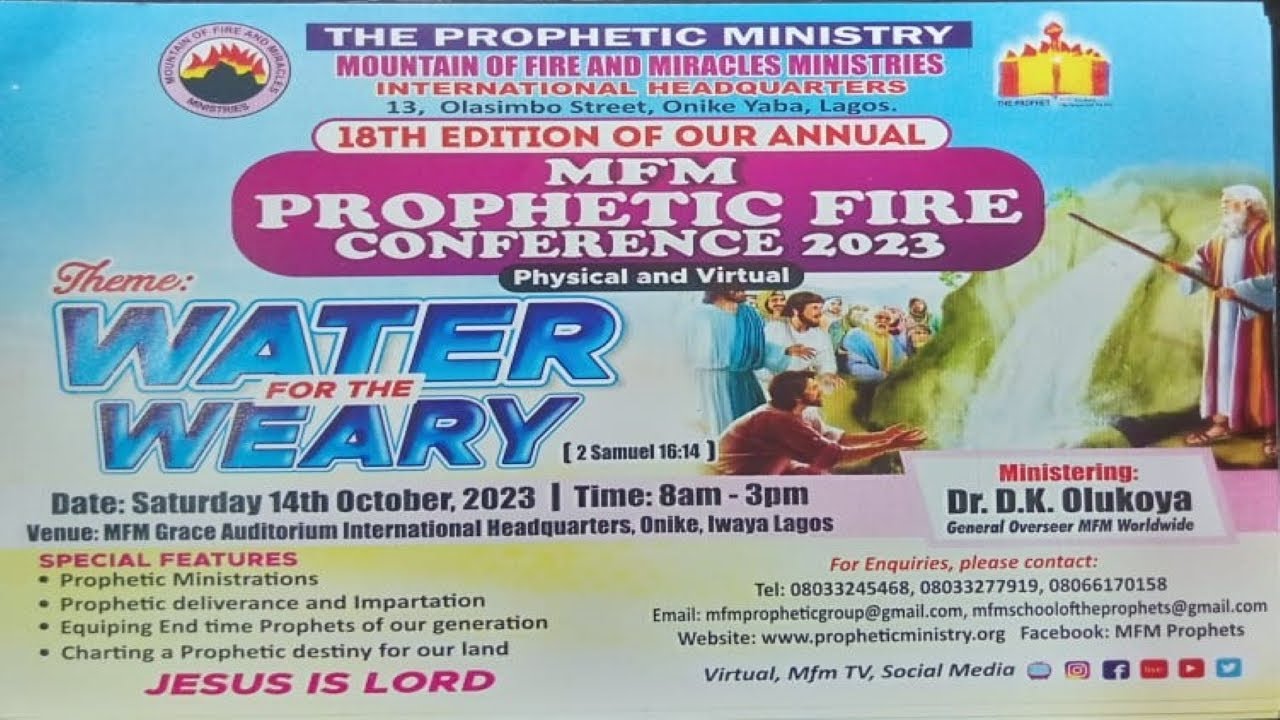 MFM PROPHETIC FIRE CONFRENCE 2023