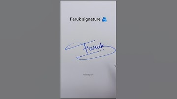 How to sign Faruk name signature?? 😍💖🥰 #signature #shorts