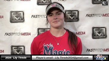 2024 Lily Threde 4.0 GPA - Power Hitting First Base & Outfielder Softball Skills Video - Lady Magic