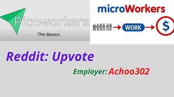 Reddit: Upvote in Picoworkers || Easy job