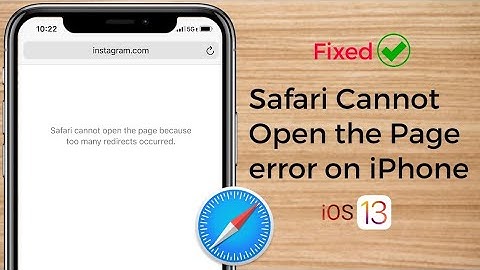 Safari Cannot Open the Page Because too Many Redirects Occurred error on iPhone and iPad in iOS 13.4