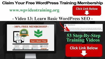 WordPress SEO Basic Setup And Install Tutorial