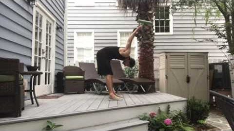 Forward fold + shoulder extension